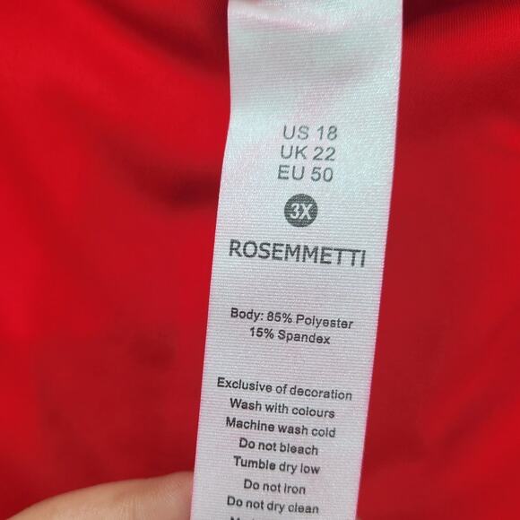 ROSEMMETTI Red Cropped Capri Pants - Women's Size 3X NWT - Picture 3 of 4